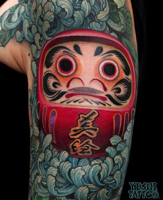 mẫu xăm hình daruma mang ý nghĩa mong cho cuộc sống tốt đẹp