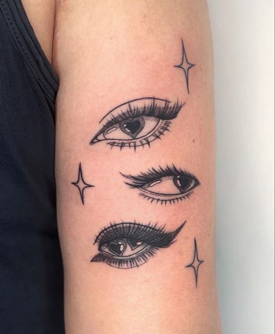 hình xăm con mắt mini cá tính