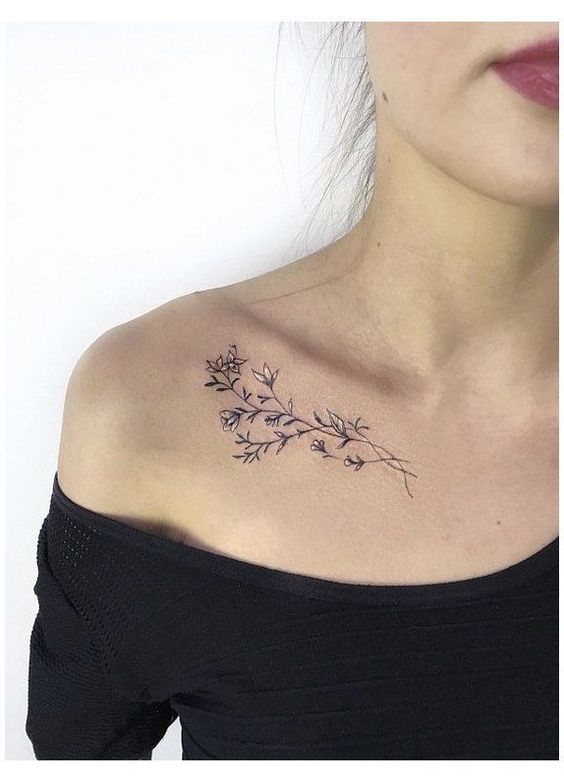 hình xăm hoa dại mini cho nữ