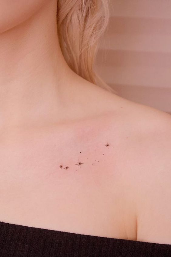 hình xăm ngôi sao mini lấp lánh