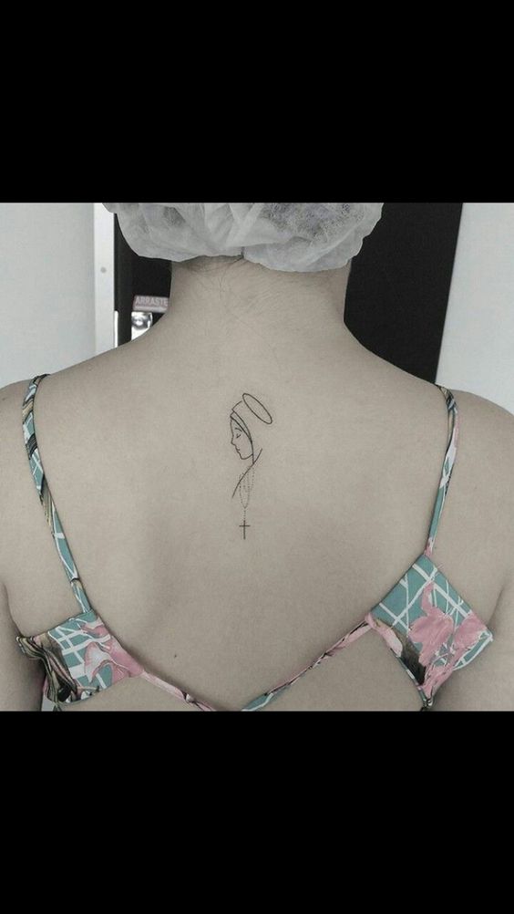 hình xăm chúa mini nét vẽ đơn giản đẹp