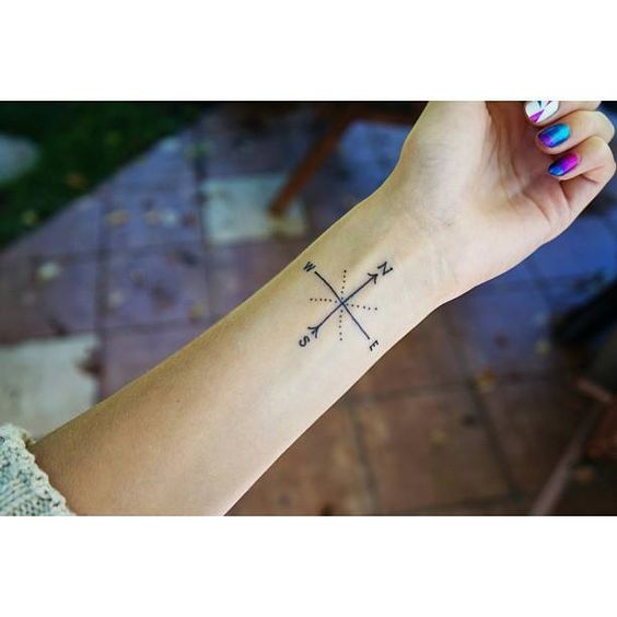 hình xăm la bàn mini thịnh hành