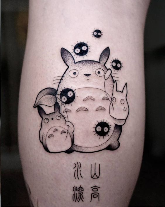 hình xăm mini hoạt hình totoro