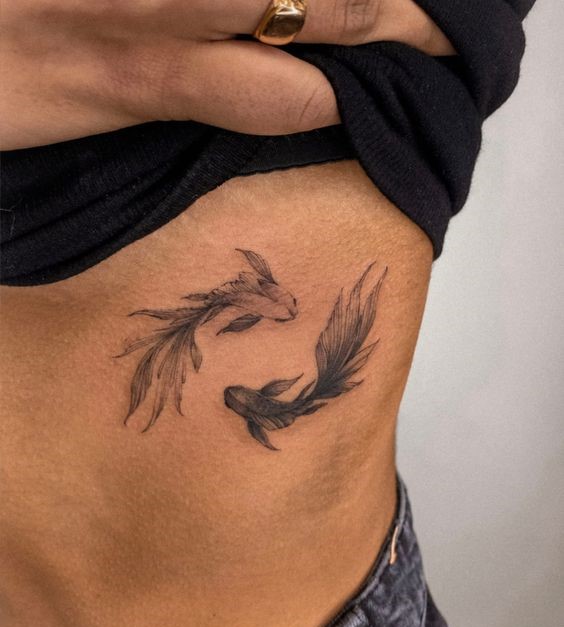 tattoo cá koi mini đẹp