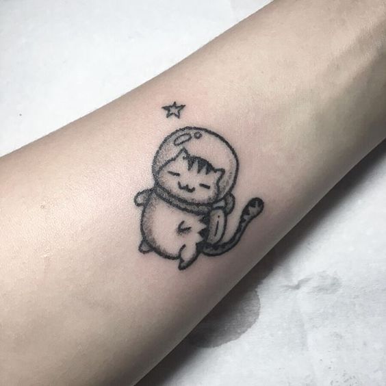 tattoo hình xăm đen trắng mini cute