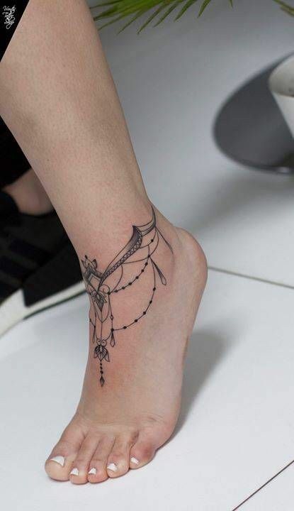 tattoo lắc chân mini siêu dễ thương