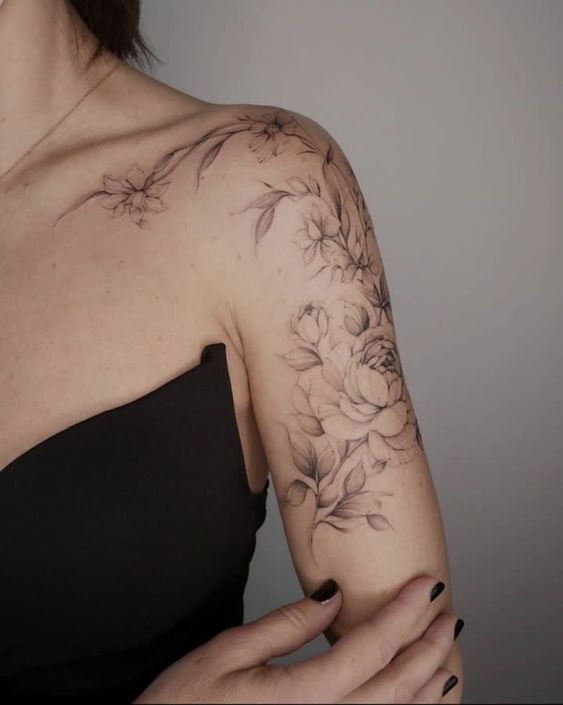 tattoo mini hoa mẫu đơn xinh nhất