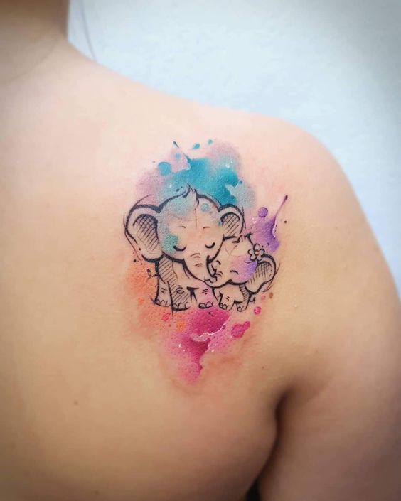 tattoo voi mini đầy tình yêu ngọt ngào