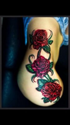 Hình xăm dải hoa hồng