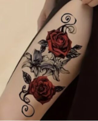 Hình xăm hai bông hoa hồng