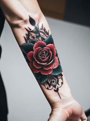 Hoa hồng ở cánh tay