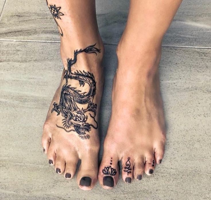 Mẫu tattoo con rồng mạnh mẽ