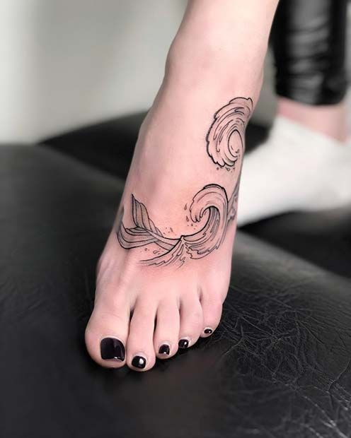 Tattoo sóng biển