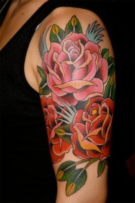 Tattoo vườn hồng cực đẹp