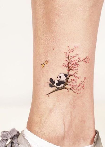 gấu trúc mini ngồi cành cây ngắm sao gấu trúc mini ngồi cành cây ngắm sao