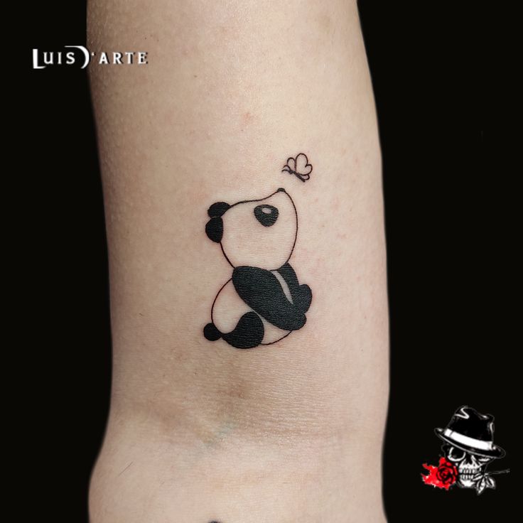 gấu trúc mini nhìn bướm bay gấu trúc mini nhìn bướm bay