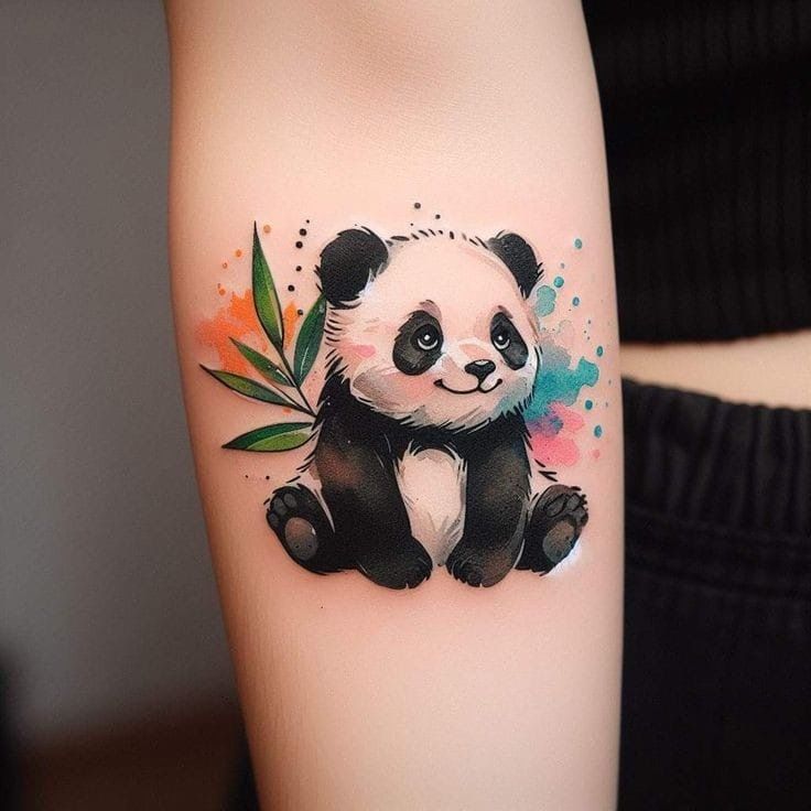 gấu trúc panda ở cẳng tay gấu trúc panda ở cẳng tay