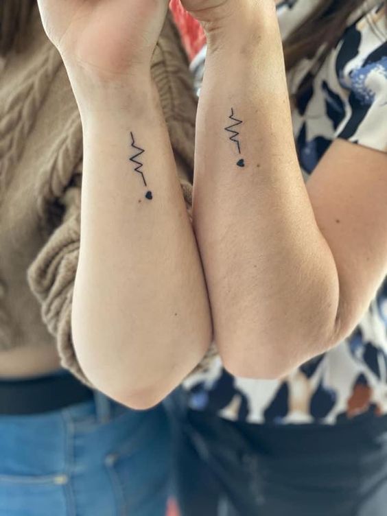 hình xăm cặp cực dễ thương cho nữ