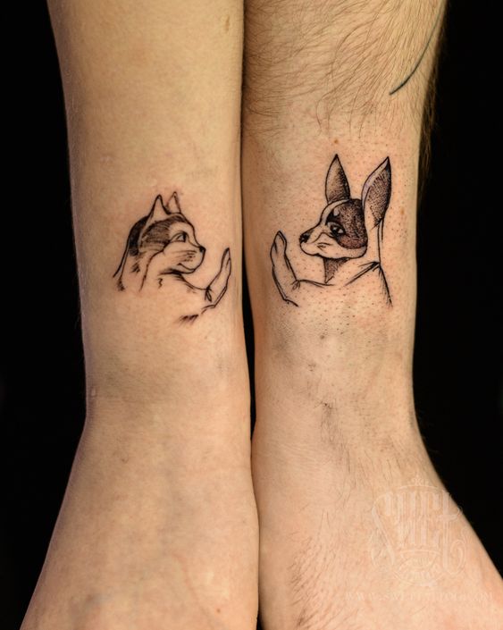 ý tưởng tattoo khắc họa cho sự thân thiết giữa 2 người