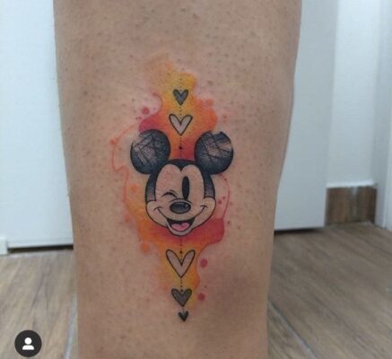 hình xăm chuột mickey cute