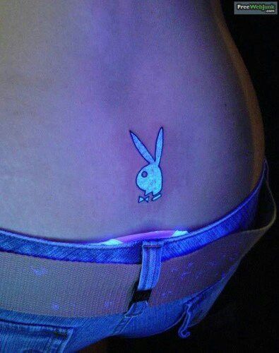 hình xăm con thỏ dạ quang