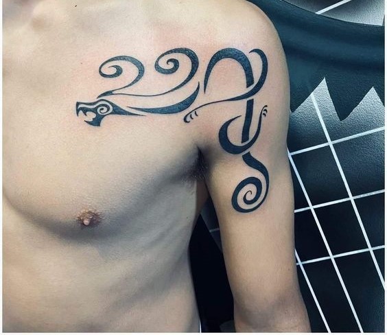 hình xăm draken ở ngực hình xăm draken ở ngực