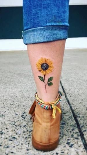 hình xăm hoa hướng dương mẫu 1