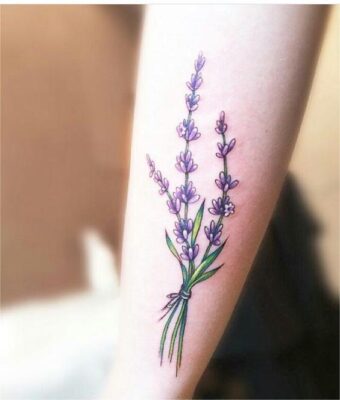 hình xăm hoa lavender đậm chất