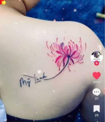 hình xăm hoa màu cùng tên ý nghĩa