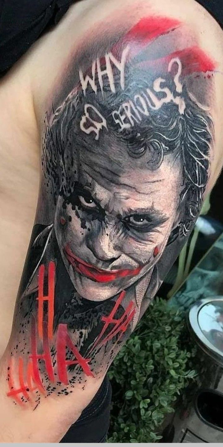 hình xăm joker cực táo bạo full bắp tay hình xăm joker cực táo bạo full bắp tay