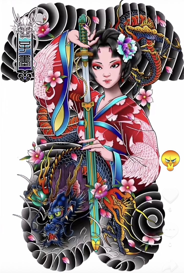 hình xăm kimono bước ra từ trong phim