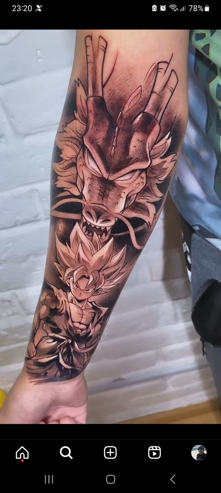 tattoo dragon ball ở chân