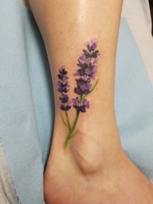 hình xăm lavender cực nghệ