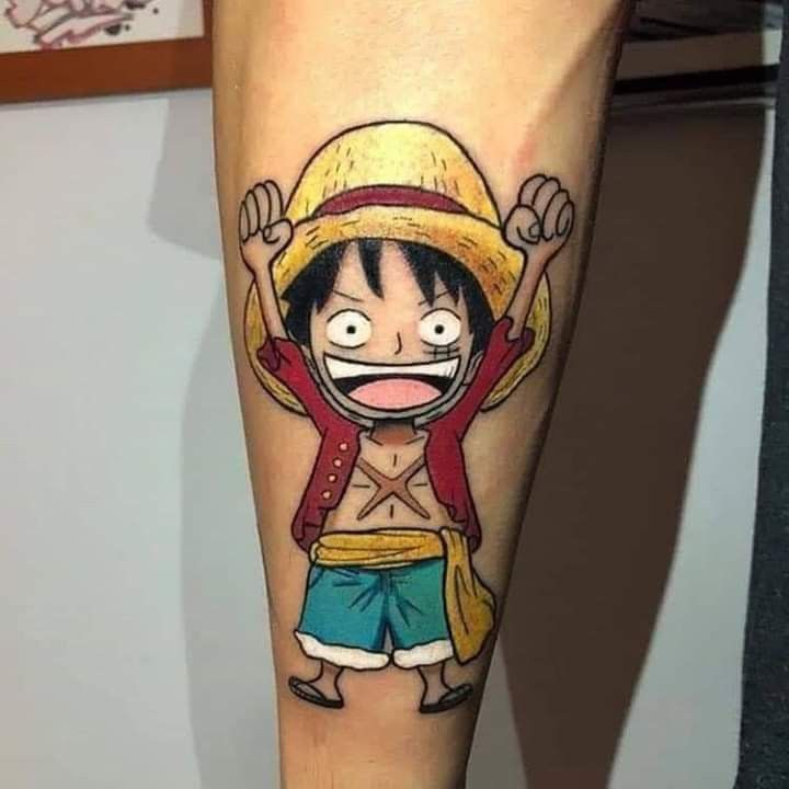 hình xăm luffy cực cute