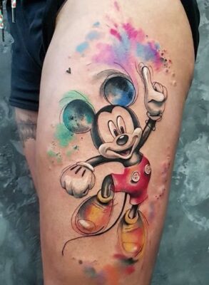 hình xăm mickey năng động