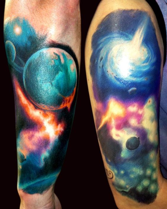 hình xăm ngân hà thể hiện cá tính
