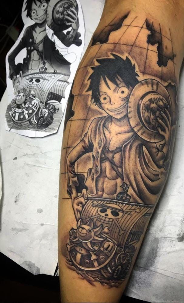 hình xăm nhân vật luffy ý nghĩa