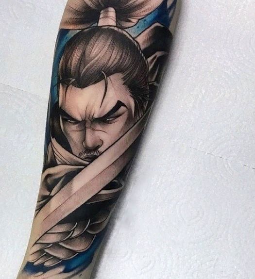 kiểu tattoo Yasuo full kín tay