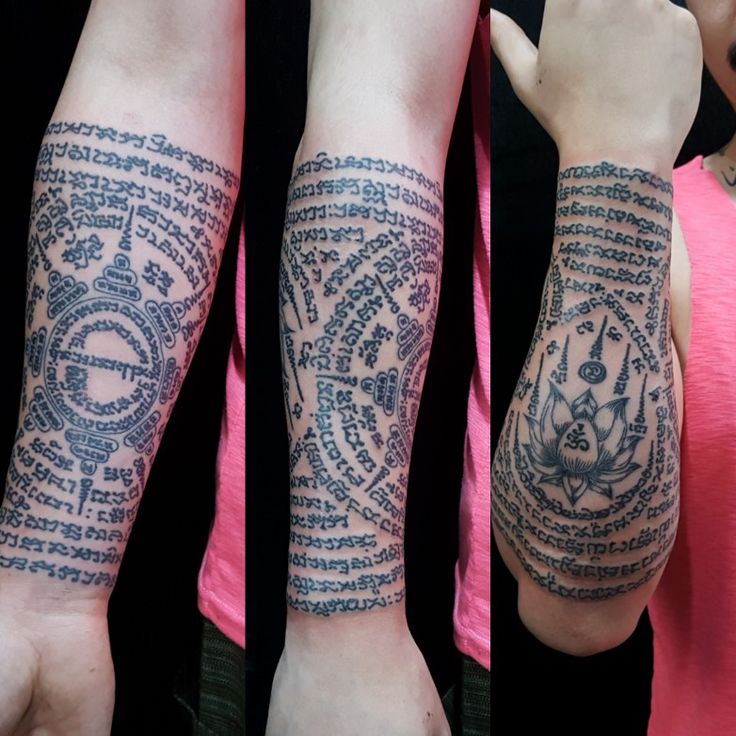 kiểu tattoo chữ khmer full cẳng tay