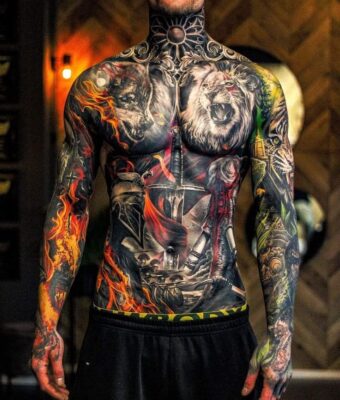mạnh mẽ với mẫu hình xăm đầy mình