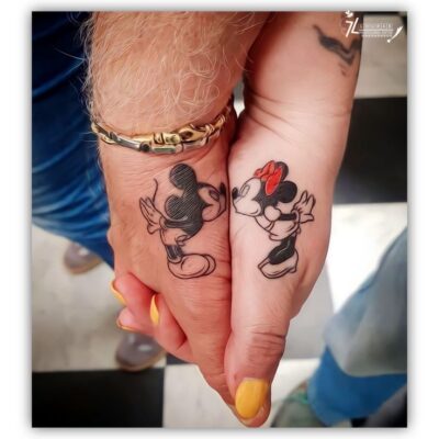 mẫu hình xăm chuột mickey inlove