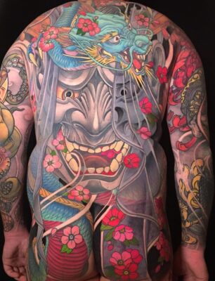 mẫu hình xăm full mình phối màu cực đẹp