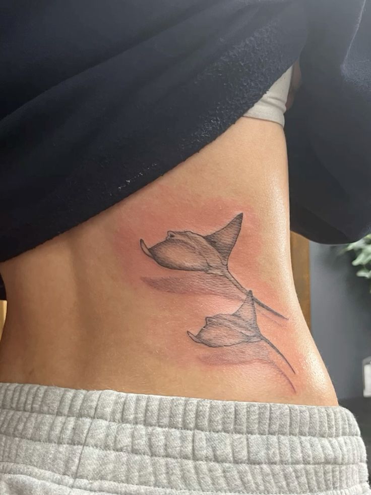 mẫu tattoo cặp cá đuối 3d