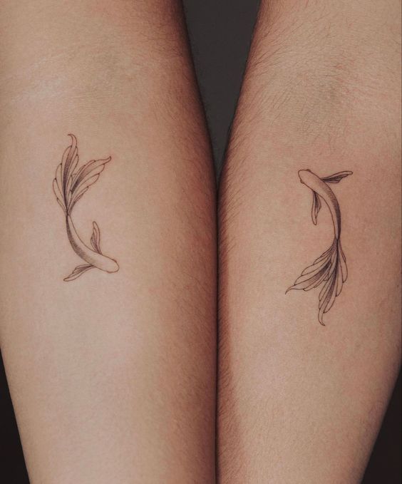 mẫu tattoo cặp với bạn thân cực nghệ thuật