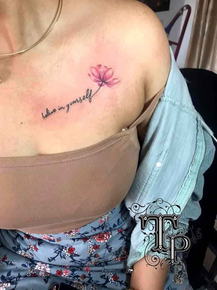 mẫu tattoo chữ động viên bản thân cực ý nghĩa