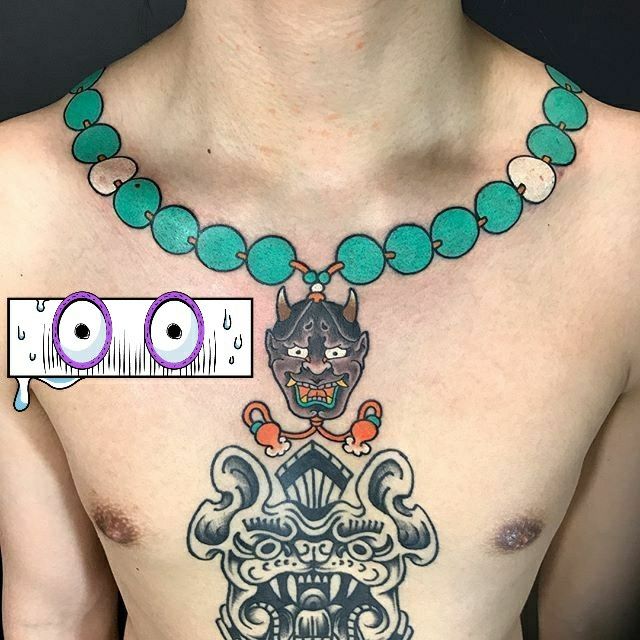 mẫu tattoo dây chuyền cực độc đáo