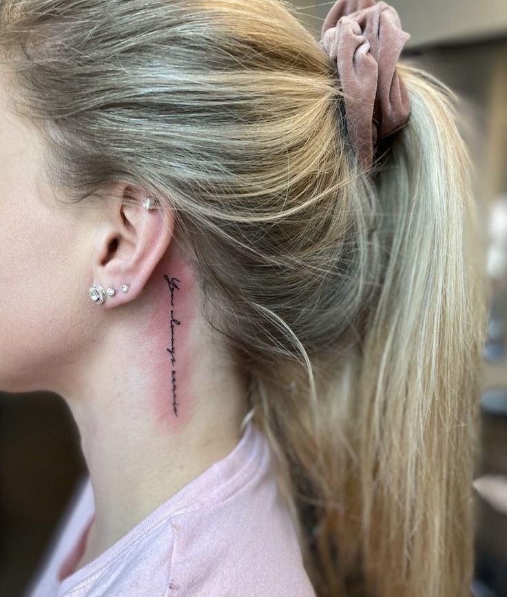 mẫu tattoo dòng chữ mini cực ý nghĩa