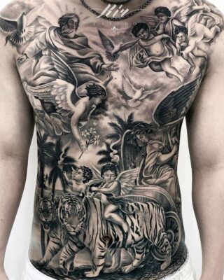 mẫu tattoo full người trước cực chất