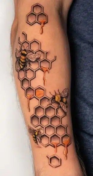 mẫu tattoo họa tiết không dành cho người sợ ong