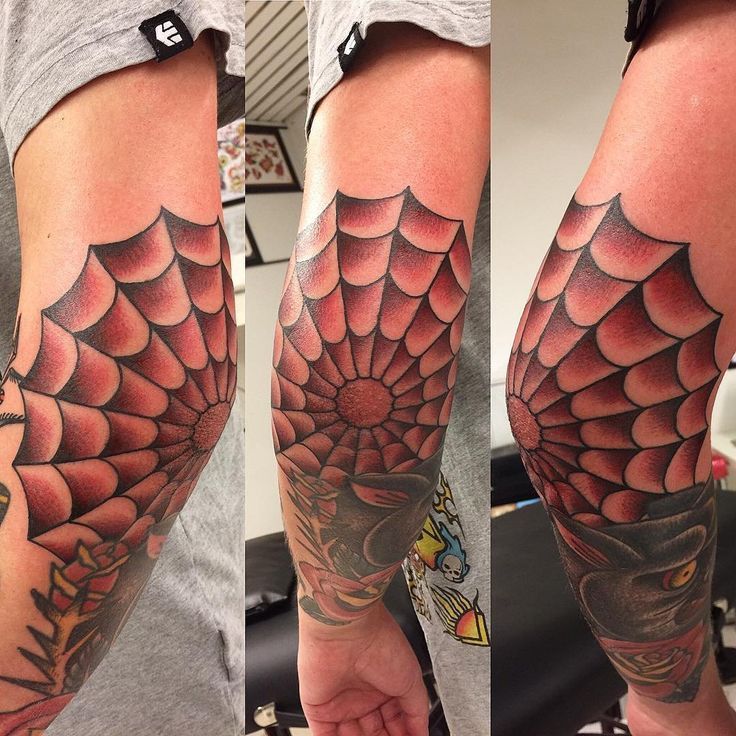 mẫu tattoo mạng nhện lên màu cực đẹp